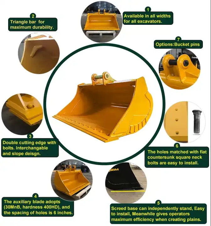 Bucket de la pelle à boue RSBM construit à partir de matériaux de haute qualité Q345B et Q460