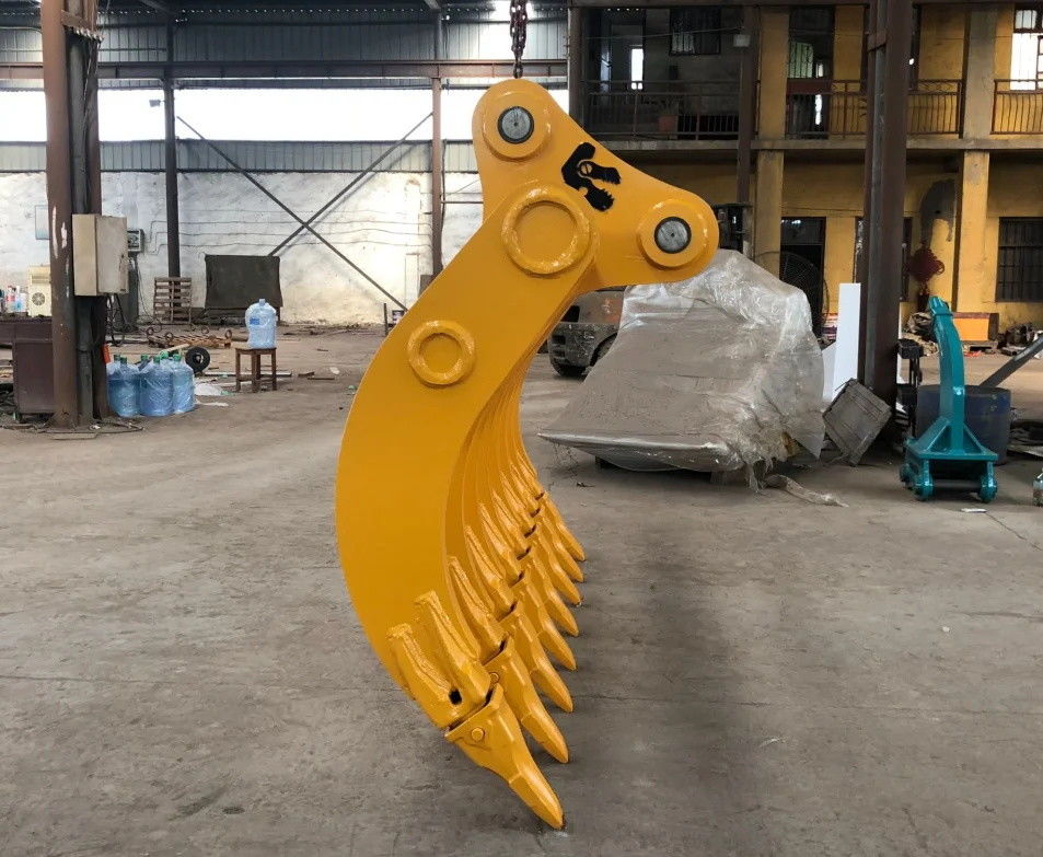 Excavateur en acier lourd Rack racine Excavateur Rack attachement pour le retrait des racines