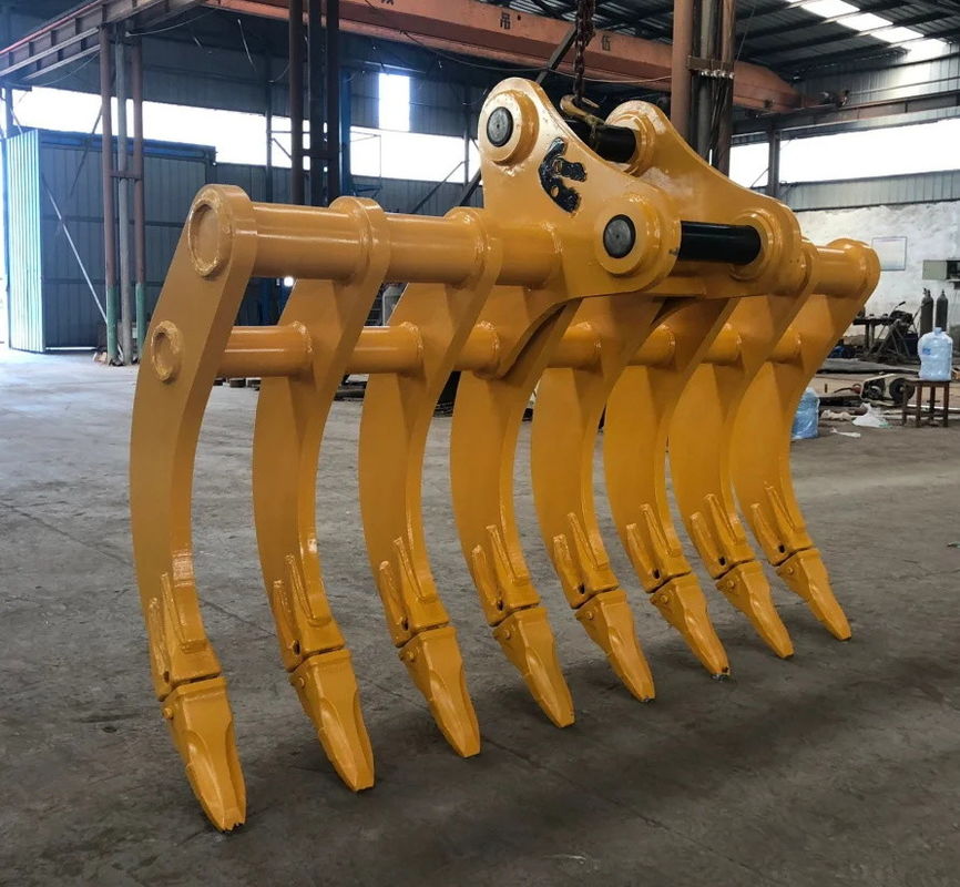 Excavateur en acier lourd Rack racine Excavateur Rack attachement pour le retrait des racines