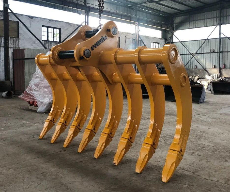 Excavateur en acier lourd Rack racine Excavateur Rack attachement pour le retrait des racines