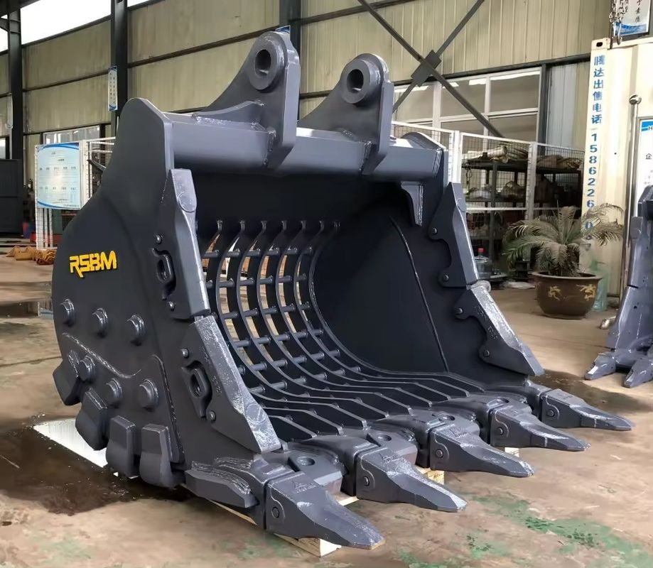 Machines lourdes pour le classement des pièces Q355 Skeleton Bucket pour une excavatrice de 1 à 80 T