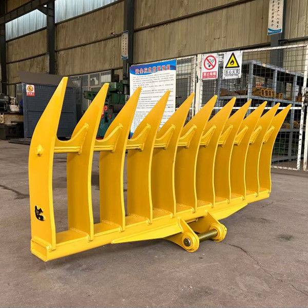 Rake de racine de pelleteuse pour défrichage de terrain Largeur 1200mm-2400mm Dents n° 6-12